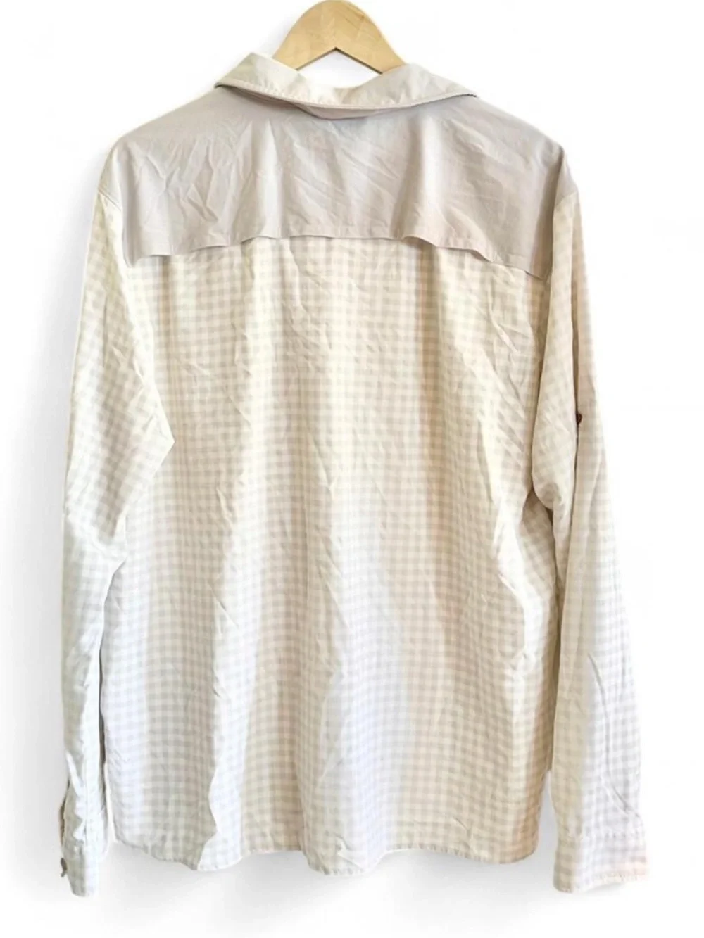 ✨SOLD✨Patagonia Boat & Beach Shirt | L |Oversized Cover-Up Neutral Coastal - Picture 3 of 13